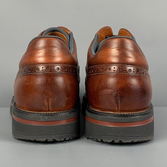 BALLY Size 8.5 Brown Antique Leather Wingtip Lace Up Shoes main image 7